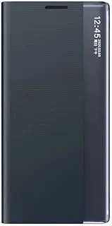 [YukeTop] Cover for Oppo A17 Case, with Stand, Clear Window + Leather + PC, Flip Cover, Cover Protection for Oppo A17.(Royal Blue)