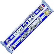 Generisch Rostock Scarf, Skyline Scarf, Knitted Scarf, Blan, White, 145 cm x 17 cm, Blaun, white