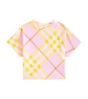 [Burberry Kids] Burberry Kids Burberry Check cotton jersey T-shirt M 12 pink