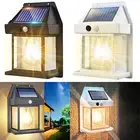 Solar Power Wall Light Lantern PIR Motion Sensor Outdoor Garden Security Lamp