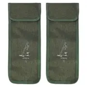 Tent Stakes Bags [2PCS L] - Tent Peg Storage Bags - [Green] Spikes Peg Pouch