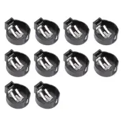 10 Pcs CR2477 Horizontal Battery Holder Black Container Case