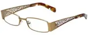 Calabria 812 Stainless Steel Lattice Designer Reading Glasses Gold +1.00