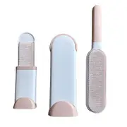 Catzon 1 Set Pet Hair Removal for Sofa Furniture Clothing Pet Fur Lint Double-Sided Brush with Self-Cleaning Base-Pink