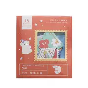 45pcs/1lot kawaii Stationery Sticker Vintage Post stamp Diary Planner junk journal Decorative Scrapbooking DIY Craft Stickers