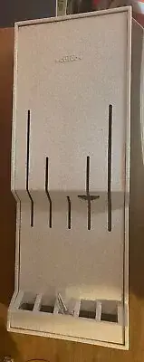 Cutco 5 Knife Holder Ivory Beige Off White #1742 Plastic Drawer Tray Wall Mount