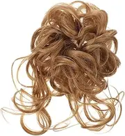 FRCOLOR Messy Bun Hairpiece for Women Natural Looking Curly Bun Scrunchie Durable Hair Bun Holder for Ponytails for Adding Volume and Style to Updos