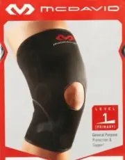 McDavid Open Patella Knee Support 2X-Large A402S Thermal Neoprene Brace Beige