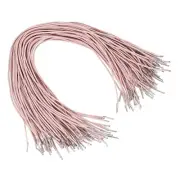 100 Pcs 18 Inch Elastic Barbed Cord 2 mm Loop Stretch Round String Rose Gold
