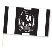 Collingwood Magpies Official AFL Medium Flag 30cm x 48cm with pole & tracking