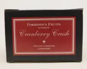 Forbidden Fruits PartyLite Box of 6 Red Votive Candles Cranberry Crush V06832