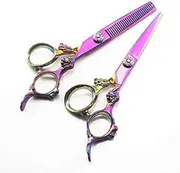 Hair Cutting Scissors, 6 Inch Professional Handle Cut Hair Cutting Barber Haircut Thinning Shears Hairdressing Scissors,Set Q