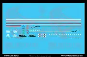 HO Scale Metra Pullman Bike Car Decal Set