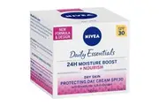 NIVEA DAILY ESSENTIALS RICH MOISTURISING DAY CREAM DRY SENSITIVE SKIN SPF30 50mL