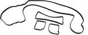 VOFIXE Rocker Cover Seal Gasket Set, for Ford, C-Max, for Focus, Galaxy, for Mondeo, S-Max, for Mazda, 3 5 6 CX-7, for Volvo, C30 S40 V50 1S7G-6K260-AA Valve Cover Gasket Kit