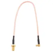 MCX Male to SMA Female RG316 Low Loss Pigtail Adapter Cable 21cm/8.3in BlackGold Tone