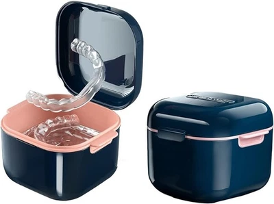 Denture Bath Case Denture Cup Retainer Case Cute Night Mouth Guard Box Holder
