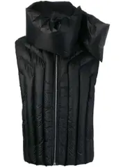 Rick Owens Gimp Zip-Up Padded Vest IT52,IT54,IT48 Black