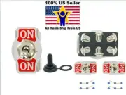 3X Heavy Duty 15A 125V DPDT 6 Terminal ON/ON 2 POS Toggle Switch Waterproof Boot