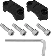 YINETTECH 2PCS 7/8 inch Motorcycle Brake Lever Holder Clamp with Screws for Motorbike Dirt Bike Quads 4-Wheeler 22mm Handlebar Compatible with CRF250 Black
