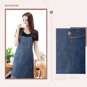Adjustable Denim Jean Apron Fashion Hanging Work Neck Apron with Pocket