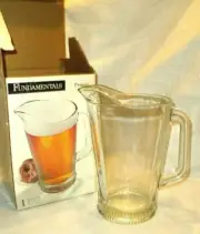 NIB, "LIBBEY FUNDAMENTALS PRAGUE CLEAR GLASS 60 oz PITCHER" Specialty Collection
