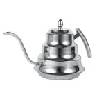 AU (Silver)Bamboo Joint Design Stainless Steel Gooseneck Coffee Kettle Drip Pot