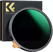 K&F Concept 67mm 2 in 1 Black Diffusion Mist 1/4 & Variable ND2-400 Lens Filter
