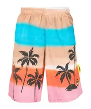 Elastic waist shorts M Nude