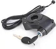 E Bike Voltage Display, Thumb Throttle Accelerator LCD Digital Battery Voltage Speed Control Power Switch with Key Lock for Electric Scooter Electric Bike
