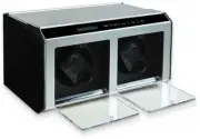 Silver-Tone Metal & Acrylic Double Watch Winder