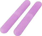 uxcell Plastic Home Travel Toothbrush Toothpaste Storage Holder Container Case Box 2pcs Purple
