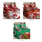 Christmas Santa Bedding Set Polyester 3D Printed Duvet Cover + 2pcs Pillow 1 AU