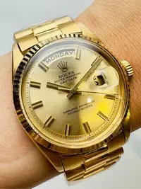 在飛比找Yahoo!奇摩拍賣優惠-Rolex 勞力士 1803 day-date 寬面男孩