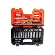 Bahco 3/8in Metric Deep And Standard Drive Socket Set 53 Piece Single Hex S330L