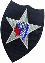 Hornbeam Militaria - Reproduction World War Two Era American/US Insignia, 2nd Infantry Division Patch, Sew On