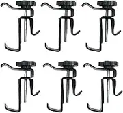6Pcs Hanger Clamp, Adjustable Stainless Steel Hooks Clips, Heavy Duty Hanger, Mount on Without Drilling, Hooks Wall Clamp for Hanging Pictures, Lights, Plants