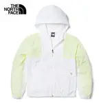 THE NORTH FACE 北臉 女 連帽風衣外套 防風 防曬 可收納 撞色 白【運動世界】NF0A5JXIIUE