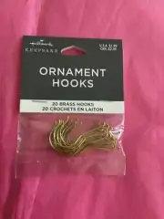 Hallmark Ornament standard size Hooks 20 in a package brass hooks sealed pkg New