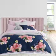 Logan & Mason Bouquet Quilt Cover Set Navy