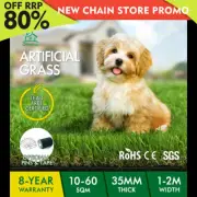 OTANIC Artificial Synthetic Grass Fake Lawn Turf Plants 10-60SQM Roll 35mm