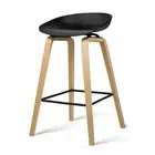 Elegant Bentwood Bar Stools Set of 4 Wooden Black Kitchen Counter Chairs -BKX4