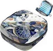 Period Bag,Sanitary Napkin Storage Bag,Watercolor Sea Turtle,Tampon Bag for Purse
