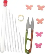 HAPINARY Stainless Beading Needles Kit 1 Set of Sewing Needles for Beading Bead Threading Tool for DIY Jewelry Projects Random Color