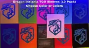 TCG Card Protectors "Dragon Crest" Design - 10 Pack - MTG/Pokemon