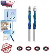 High-Performance 2 PCS Router Bits Set with Compression Design for Neat Edges