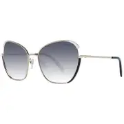 Emilio Pucci Women Gold Sunglasses Metal Mirrored Gradient UVB Butterfly Eyewear