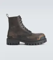 [Balenciaga] Balenciaga Strike leather boots AU 6 black