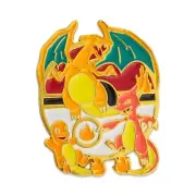 Pokemon Evolution Set Charmander Charmeleon Charizard Premium Label Pin Brooch