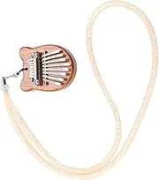 HAMPPLIES Mini Kalimba Pendant Thumb Piano Portable Musical Instrument for Beginners Creative present with Lanyard Ethereal Sound Durable Design for Adults